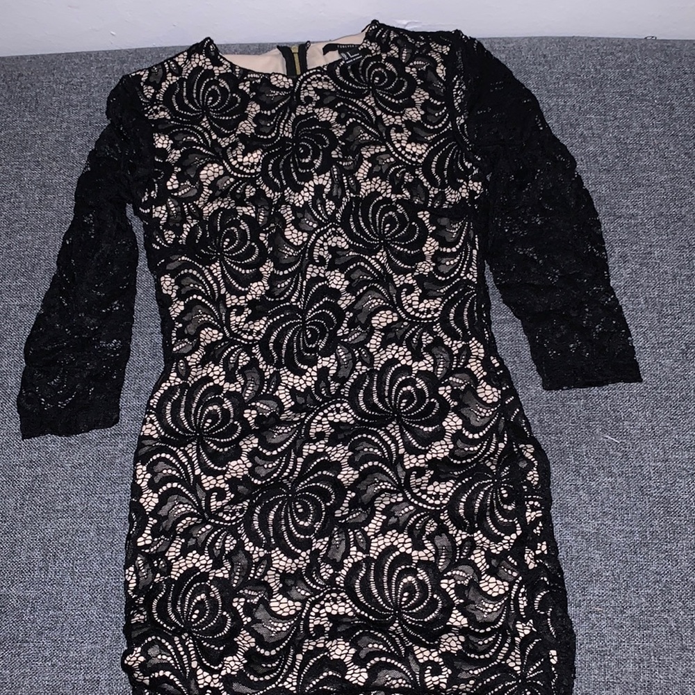 Black & nude dress